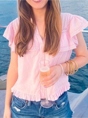 Light Pink Ruffle Blouse
